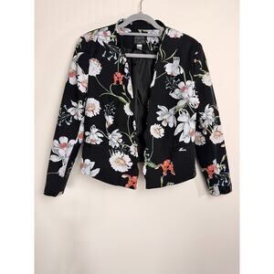 Simply Styled Blazer Women's Size L Open Front Lined Classic Suit Jacket Work